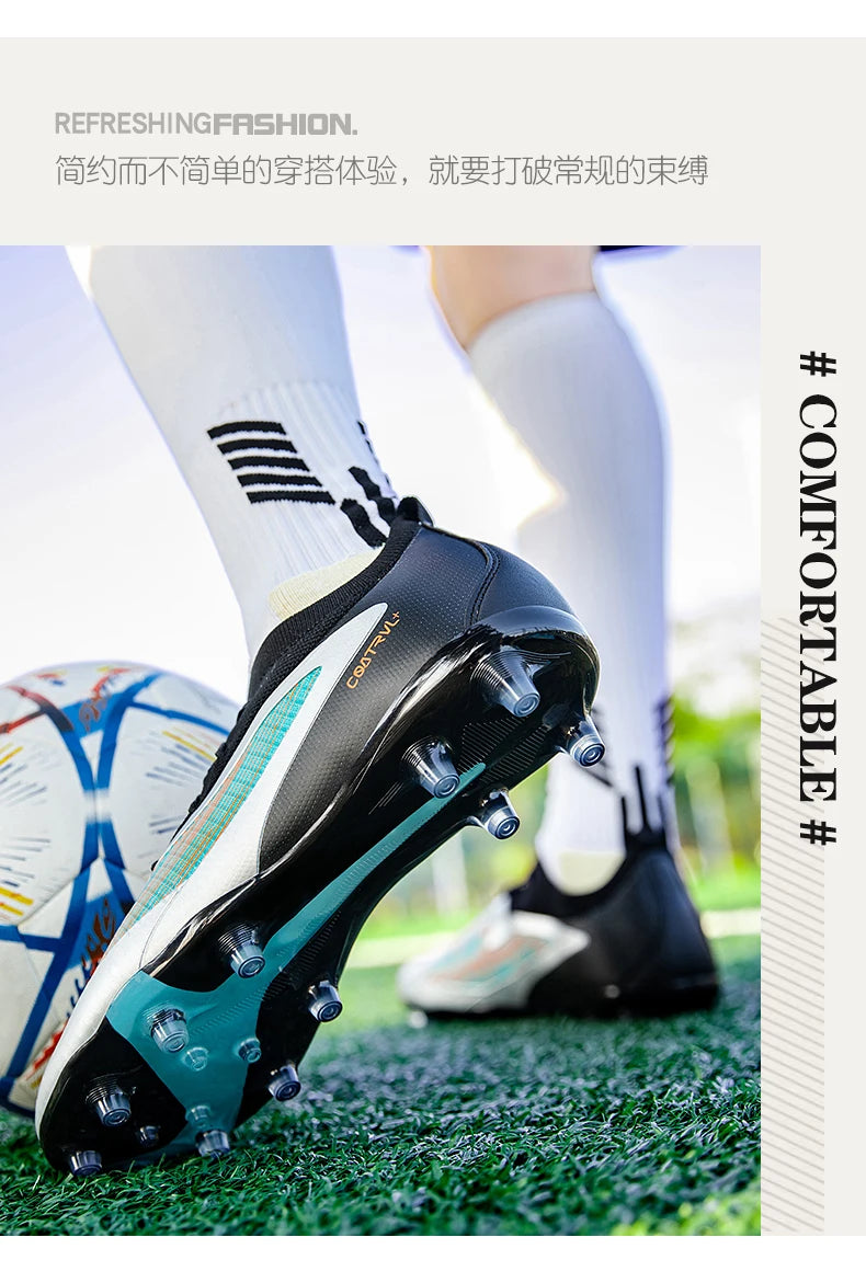 Botas de fútbol TF para hombre, zapatillas resistentes para cancha Society, transpirables para adulto, calzado masculino de fútbol para entrenamiento, alta calidad, con tacos