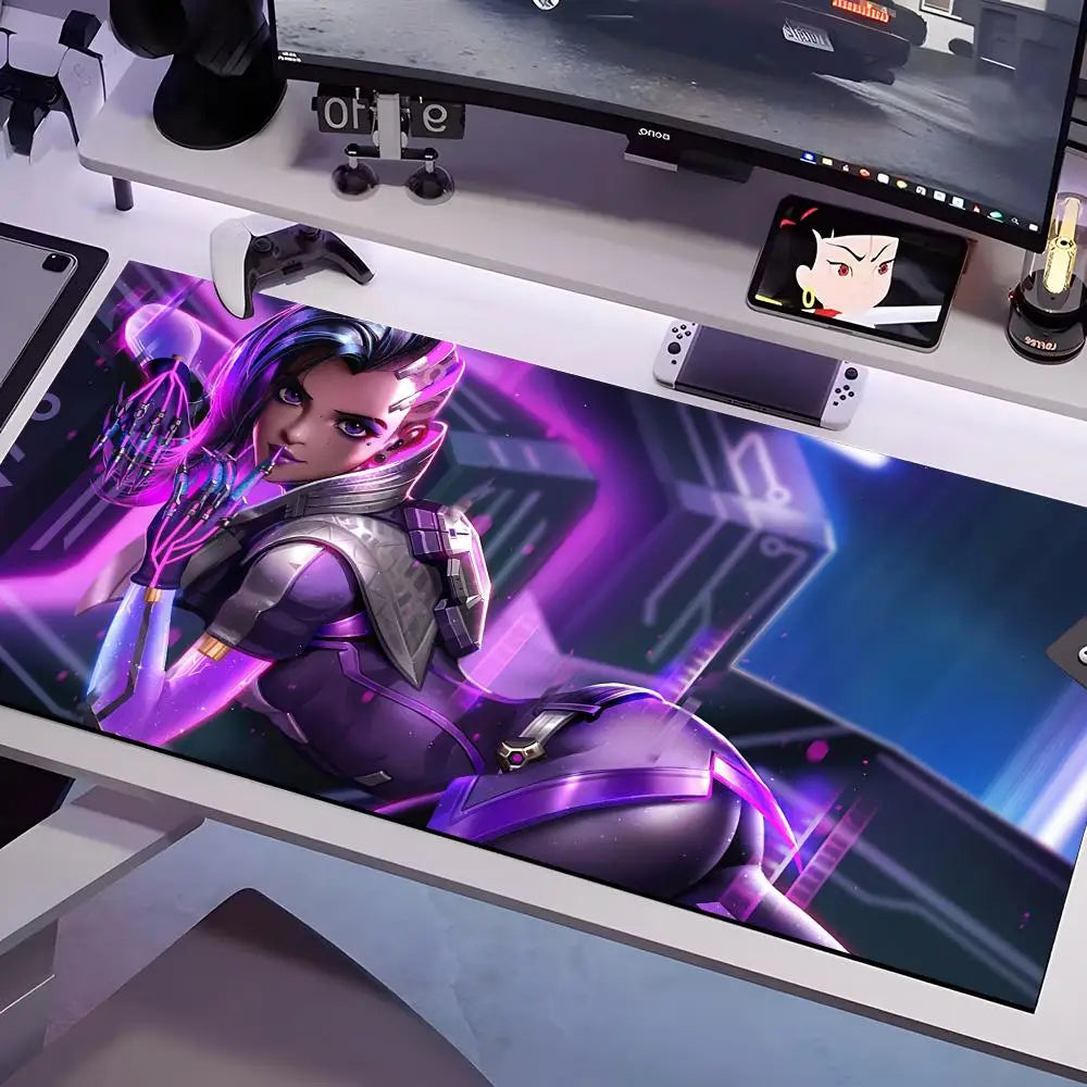 Alfombrilla de ratón Overwatch antideslizante de goma, varios tamaños, formato cuadrado grande para ordenador, oficina y gaming