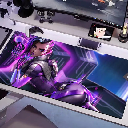 Alfombrilla de ratón Overwatch antideslizante de goma, varios tamaños, formato cuadrado grande para ordenador, oficina y gaming