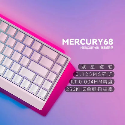 Tastiera meccanica IROK Carotmas Mercury68 con switch magnetici 8K, 68 tasti, RT 0.004mm, bassa latenza, gaming cablata personalizzata per PC, ideale come regalo