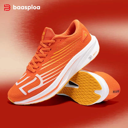 Baasploa Scarpe da running professionali da uomo, leggere e traspiranti, scarpe sportive da jogging da donna con piastra in carbonio, sneakers antiscivolo