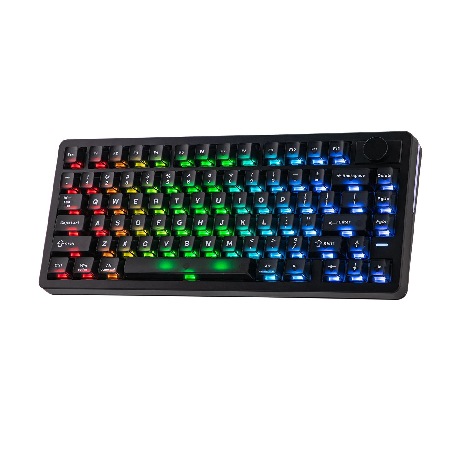 Teclado gaming EPOMAKER HE75 V2 75% ANSI US Layout inalámbrico trimodo con efecto Hall, activación ajustable de 0.005mm y activación rápida