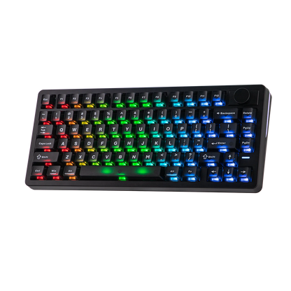 Teclado gaming EPOMAKER HE75 V2 75% ANSI US Layout inalámbrico trimodo con efecto Hall, activación ajustable de 0.005mm y activación rápida