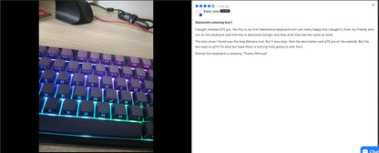 Teclado mecánico inalámbrico MCHOSE G75 Pro, diseño 75%, montaje gasket, 5 capas de amortiguación, retroiluminación RGB, triple modo y hot-swappable