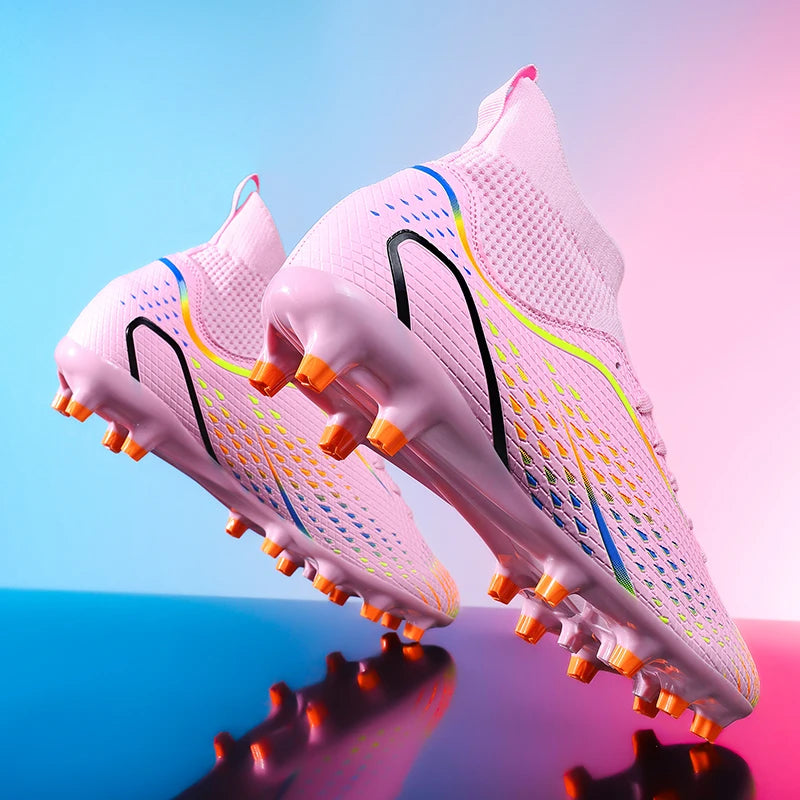Men Outdoor Football Boots FG/TF Professional Training Soccer Shoes Cleats Turf Futsal Match Grass Unisex Non-slip Breathable