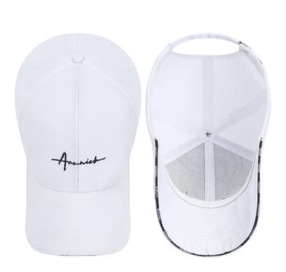 Men Women Embroidered Letter SunShade Breathable Baseball Cap Summer Outdoor Sport Sunscreen Curved Brim Adjustable Hat A31