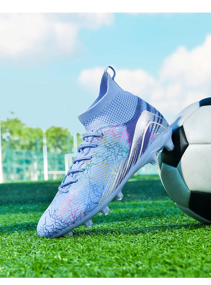 Nouvelles chaussures de football professionnelles pour hommes, chaussures de football antidérapantes, unisexes, respirantes, chaussures de futsal, nouvelles chaussures à crampons, livraison directe, ultralégères