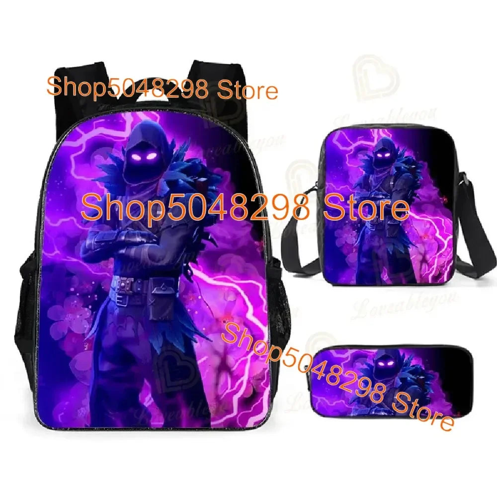 Estuche grande de lona kawaii para lápices, estuche para bolígrafos para niños y niñas, estampado Fortnite, material escolar, papelería para adolescentes, regalo de cumpleaños