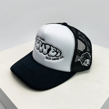 Gorras de béisbol unisex nuevas con bloques de color, letras estampadas y bordadas, estilo hip hop, malla transpirable, visera para el sol, tipo trucker streetwear, versátiles