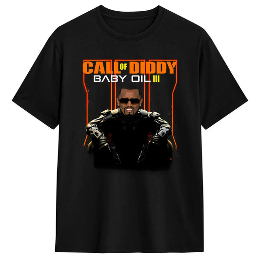 Men Funny Call of Diddy Meme T Shirt  Cotton Clothing Fashion Short Sleeve Crew Neck Tee Shirt Classic T-Shirt