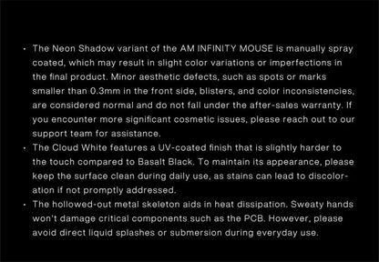 Angry Miao Infinity Mouse Wireless da Gaming Hot-Swappable in Metallo Ultralight Hollow PAW3950 Dual 8K Cablato Tri-Mode Arancione