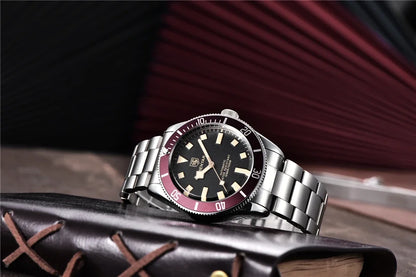 BENYAR 2026 New Men Watches Retro Black Mechanical Automatic luxury watch for men Waterproof Luminous Stainless steel wristwatch
