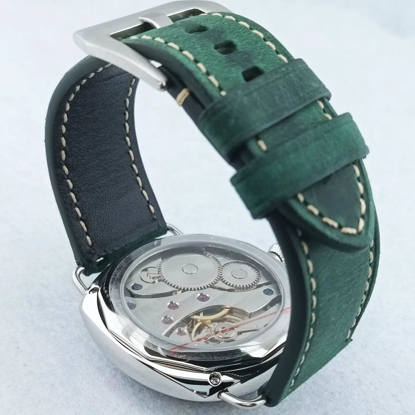 46mm Men's Watch Manual Winding Seagull ST3600 Movement Sapphire Glass Waterproof 316L Stainless Steels Custom Watch