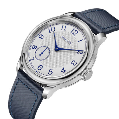 Orologio da uomo FARASUTE NEW Machinery con quadrante salmone, movimento meccanico manuale ST17, piccoli secondi e bracciale vintage Bonklip