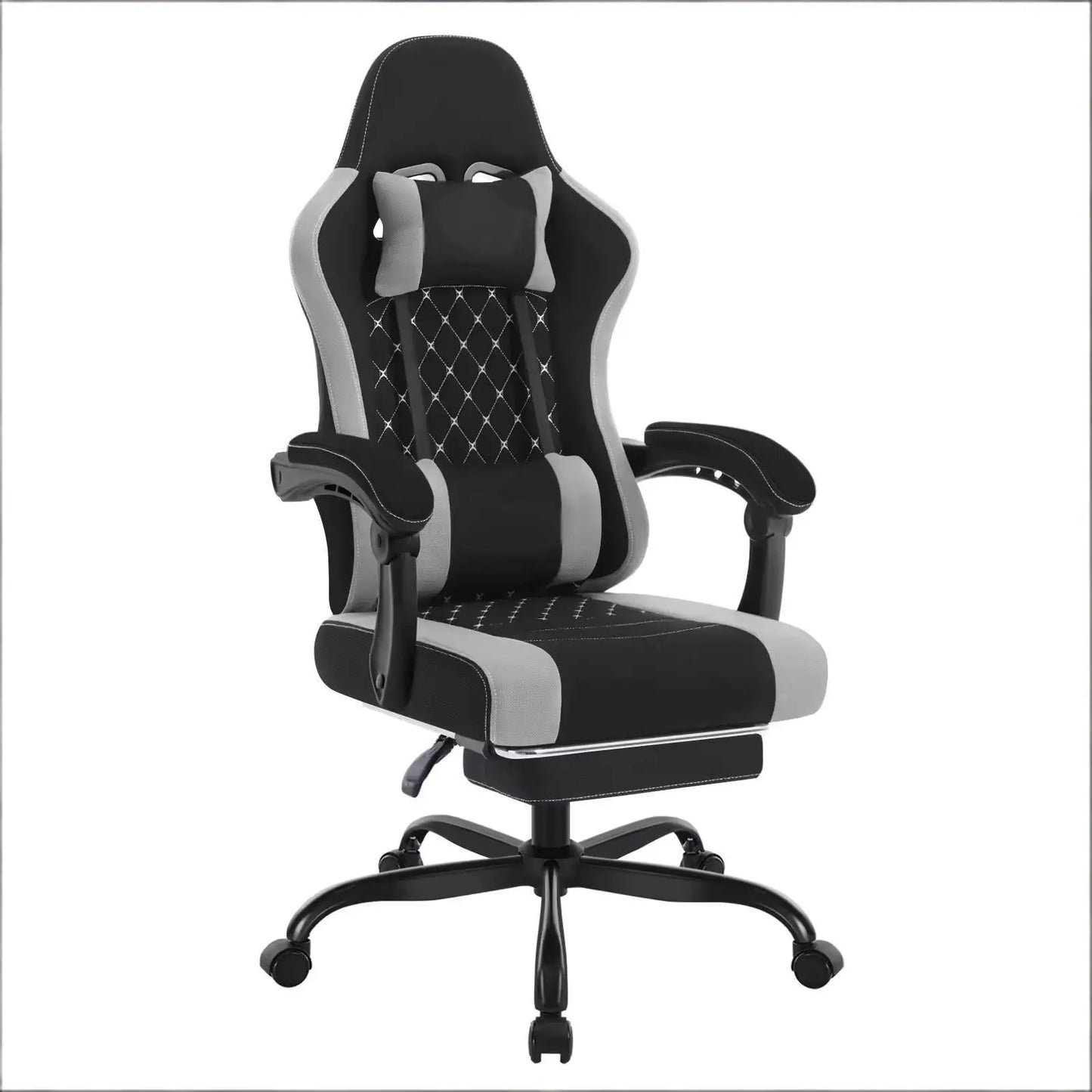 Ergonomic Office Chair with Massage Lumbar Support, Swivel Computer Chair, Adjustable Gaming Chair with Footrest, High Back Executive Desk Chair