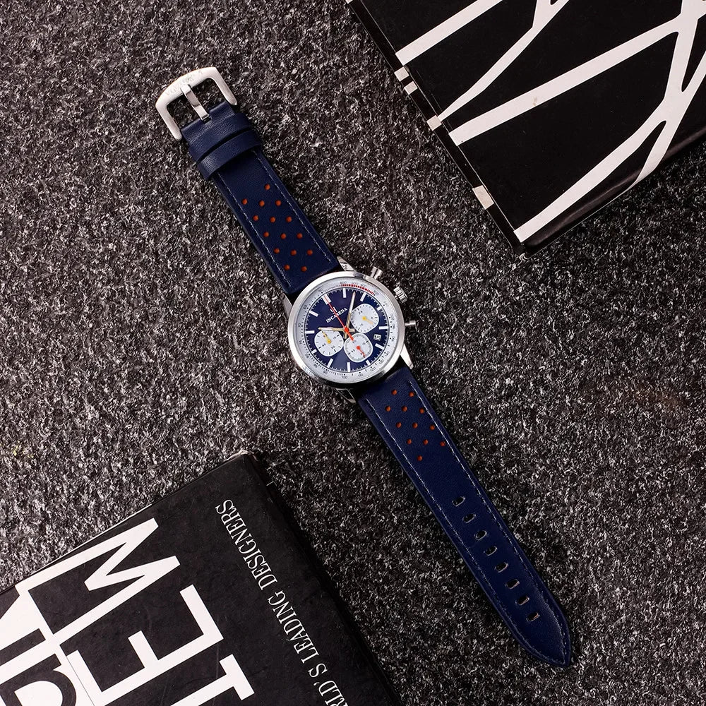 INCASEDA chronograph 42mm multifunctional quartz movement men's luxury series ultra bright luminous fashionable quartz watch