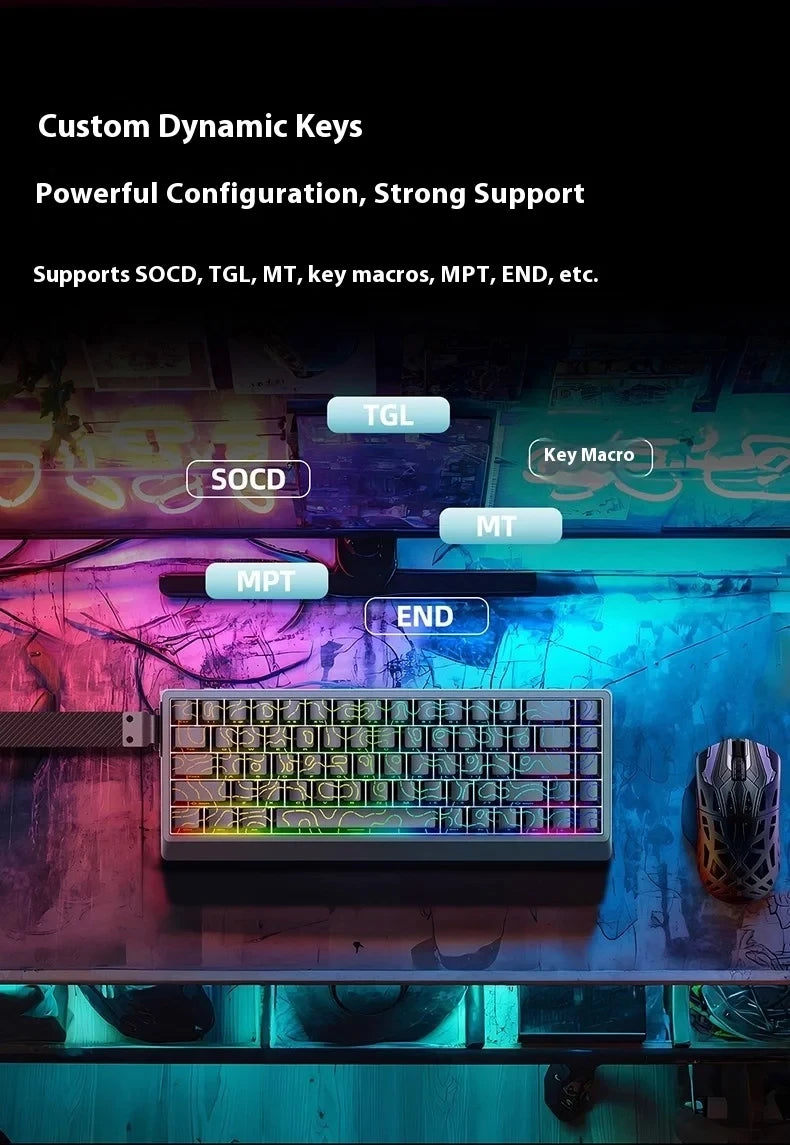 Irok ND63/ND68 Magnetic Switch Mechanical Keyboards RGB Hot Swap E-Sports Wired Customize Keyboard Pc Gaming Office Accessory