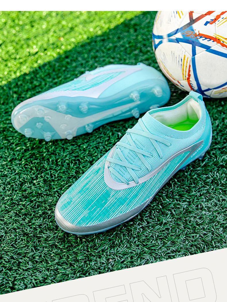 New Men's Football Boots Non-Slip Soccer Shoes Sport Outdoor Cleats Breathable Adult Long Spikes Training Boys Match Comfortable