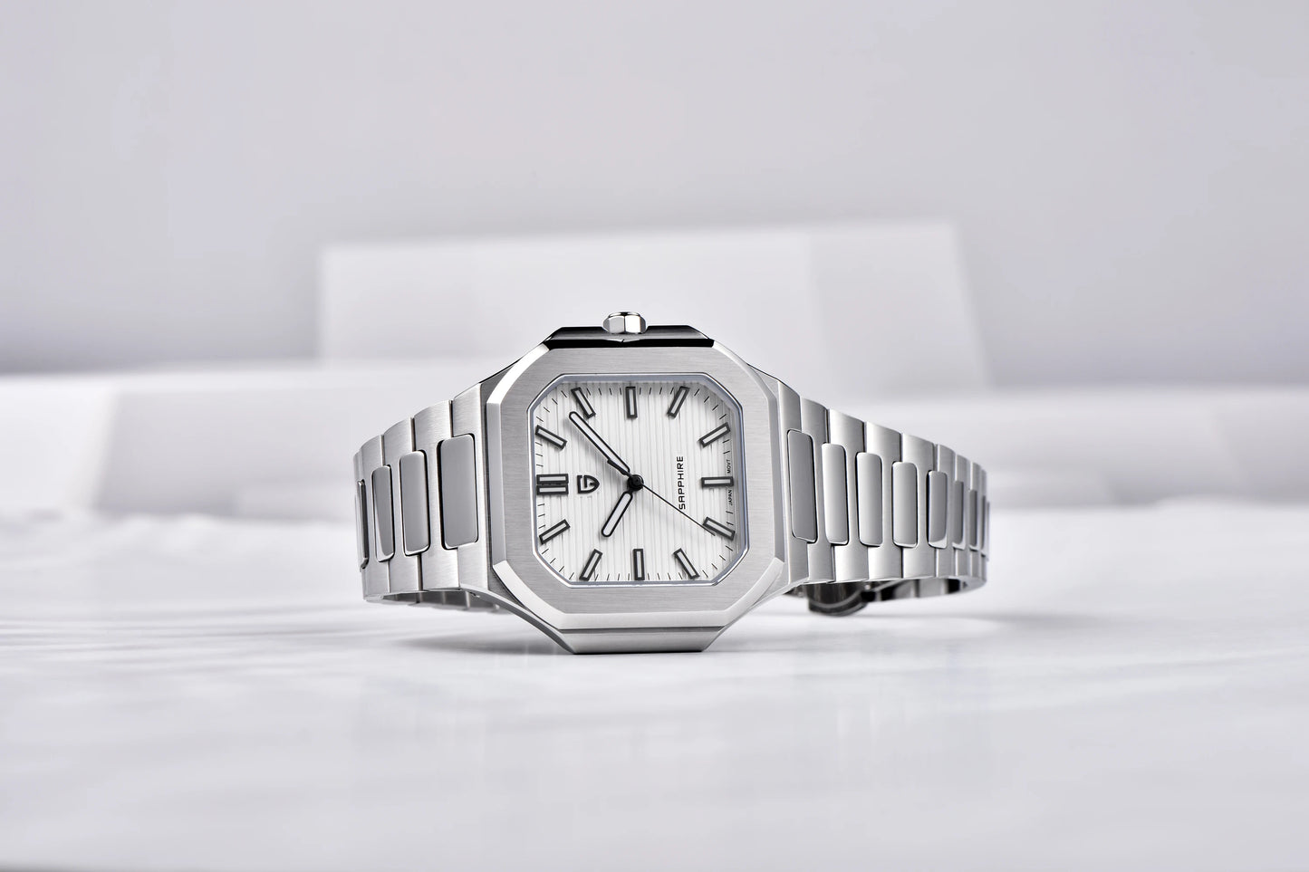 Reloj de lujo cuadrado de cuarzo PAGANI DESIGN 2026 para hombre, cristal de zafiro AR, movimiento japonés, luminoso, acero 316L completo