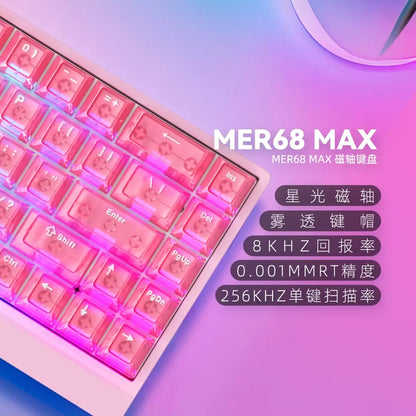Tastiera meccanica IROK Carotmas Mercury68 con switch magnetici 8K, 68 tasti, RT 0.004mm, bassa latenza, gaming cablata personalizzata per PC, ideale come regalo