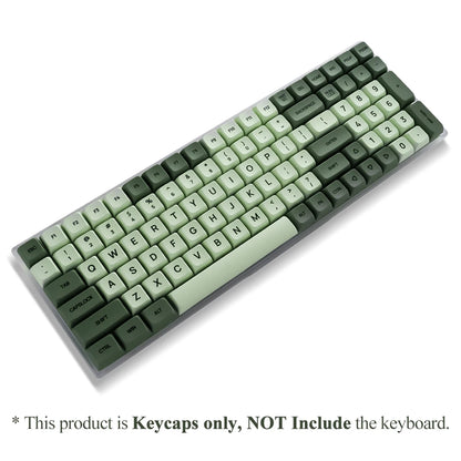Juego de 125 teclas XDA PBT Matcha Green para teclado mecánico de 61/64/68/75/87/98/104/108 teclas compatible con Cherry/Gateron/Otemu/Kailh