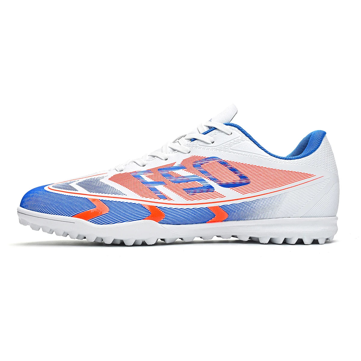 Adult TF football shoes are breathable, mesh, durable, flexible, casual, outdoor, stable, and professional football shoes.