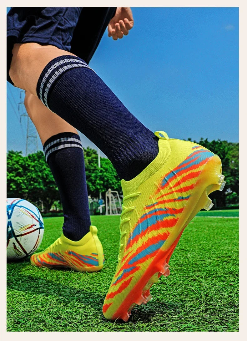 Nouveaux hommes bottes de Football Sport ultraléger antidérapant en plein air adulte crampons Match unisexe chaussures de Football confortable herbe de haute qualité