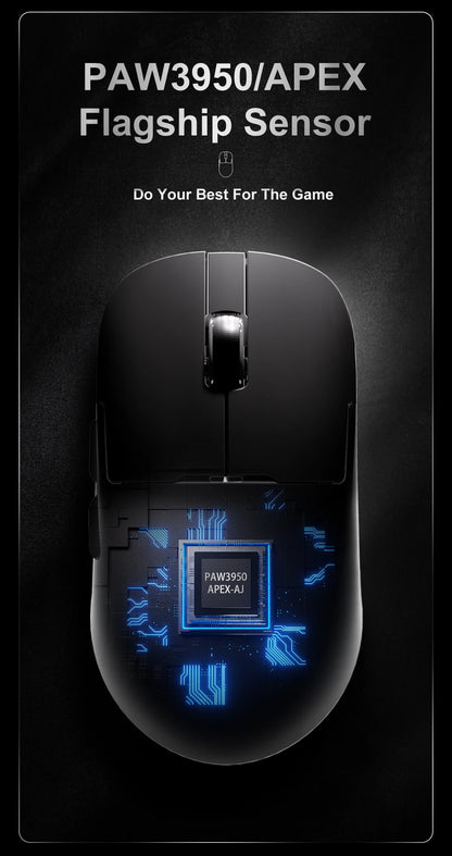 AJAZZ AJ159 APEX Wireless Gaming Mouse, Lightweight RGB Gaming Mouse with Magnetic Charging Dock, Bluetooth & 2.4GHz, Up to 30,000 DPI for PC & Laptop