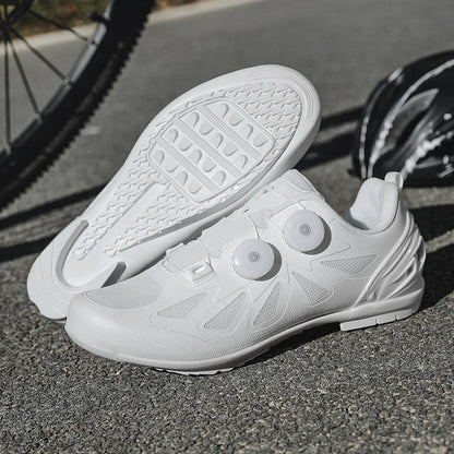 Zapatillas de ciclismo de montaña para hombre sin cierre, sin calas, para bicicleta de carretera RB Speed; zapatillas de ciclismo sin calas, tipo sneaker, para pedales planos MTB, mujer
