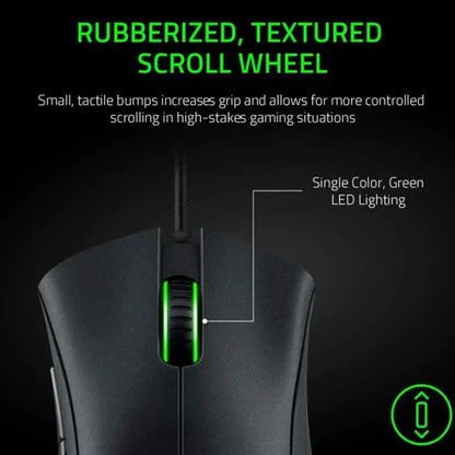 Ratón gaming con cable Razer DeathAdder Essential / Ratón con cable 6400DPI con 5 botones independientes para portátil y PC gamer