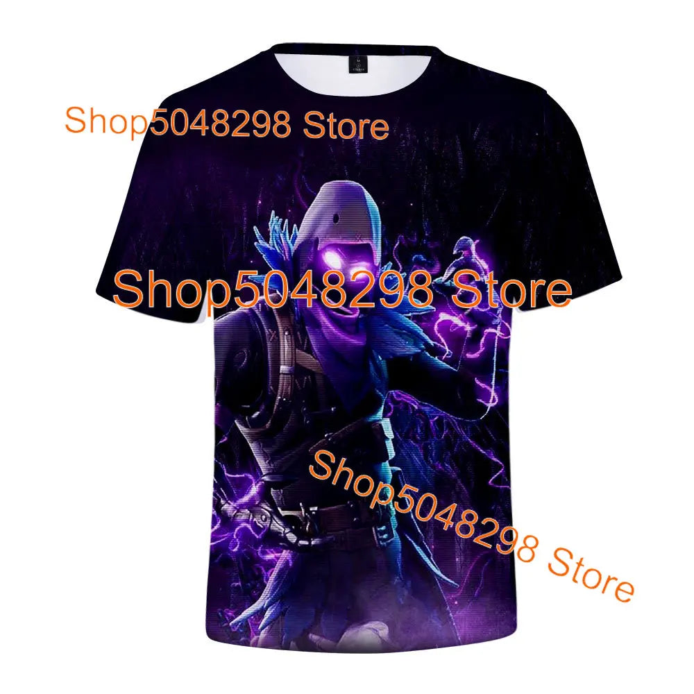 T-shirt Fortnite Bushranger per bambini, stampa 3D Banana Peely, T-shirt da uomo e donna, maglietta Battle Royale, top estivo, regalo di compleanno