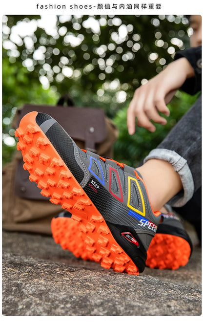 Men's Waterproof Hiking Shoes Non-Slip Hunting Boots Outdoor Tactical Training Sports Shoes Men Walking Hiking Travel Shoes