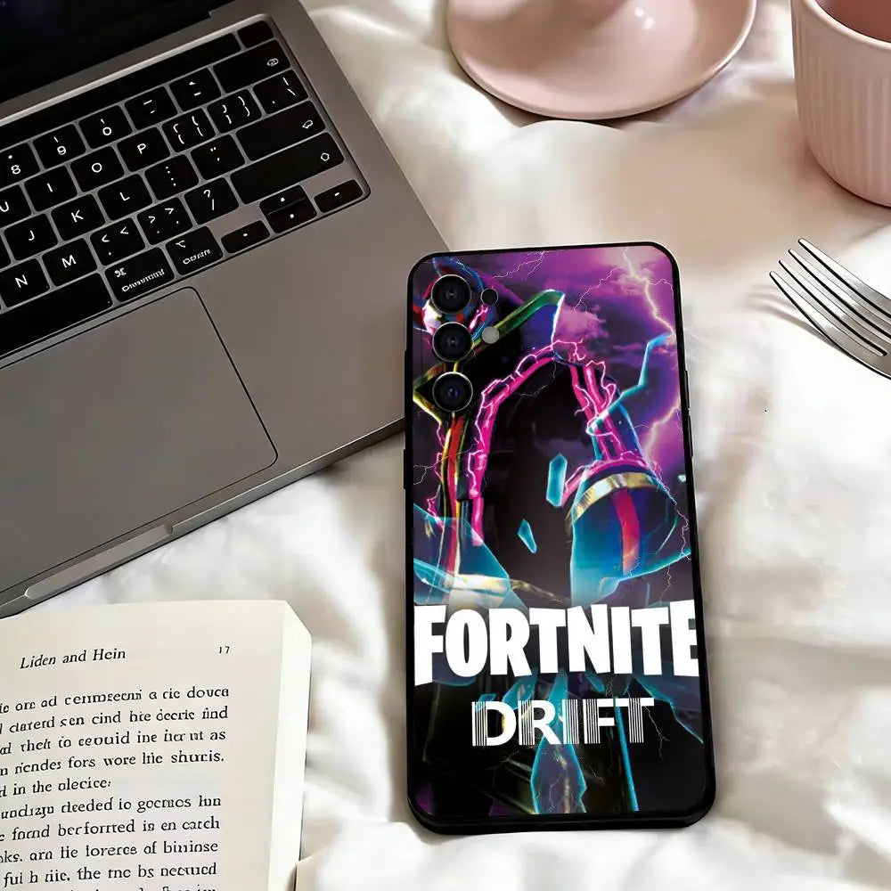 Custodia per telefono Game F-F-Fortnites per Samsung S25,S24,S21,S22,S23,S30,Ultra,S20,Plus,Fe,Lite,Note,10,cover nera