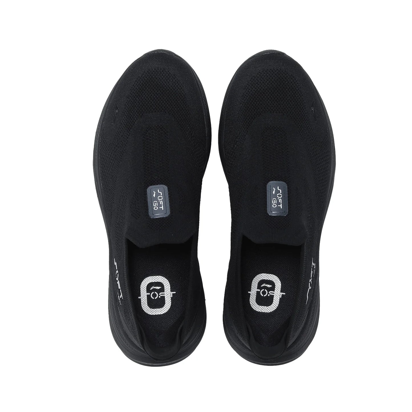 Zapatillas deportivas casual sin cordones Li-Ning SOFT GO 2 KNIT para hombre, cómodas, estables y con amortiguación, de malla para caminar, jogging y uso diario AGLV017