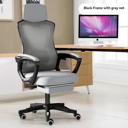 High Density Sponge Mesh Office  New Design Home Office Furniture Comfortable  Chair with Footrest