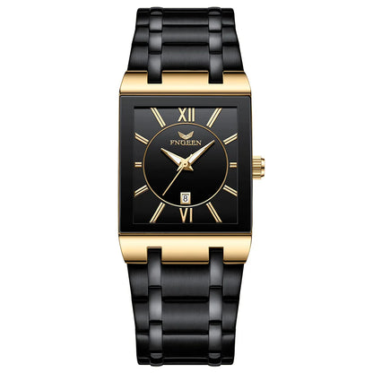 Relógio de pulso de luxo BINBOND com mecanismo de quartzo preciso para homem, luminoso, à prova de água, data automática, em aço inoxidável resistente, estilo casual.