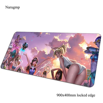 Overwatch podloga za miš, rođendanski računalni podložak 900x400x3mm, velika gaming podloga za miš, poklon, podloga za miš i tipkovnicu za PC gamere