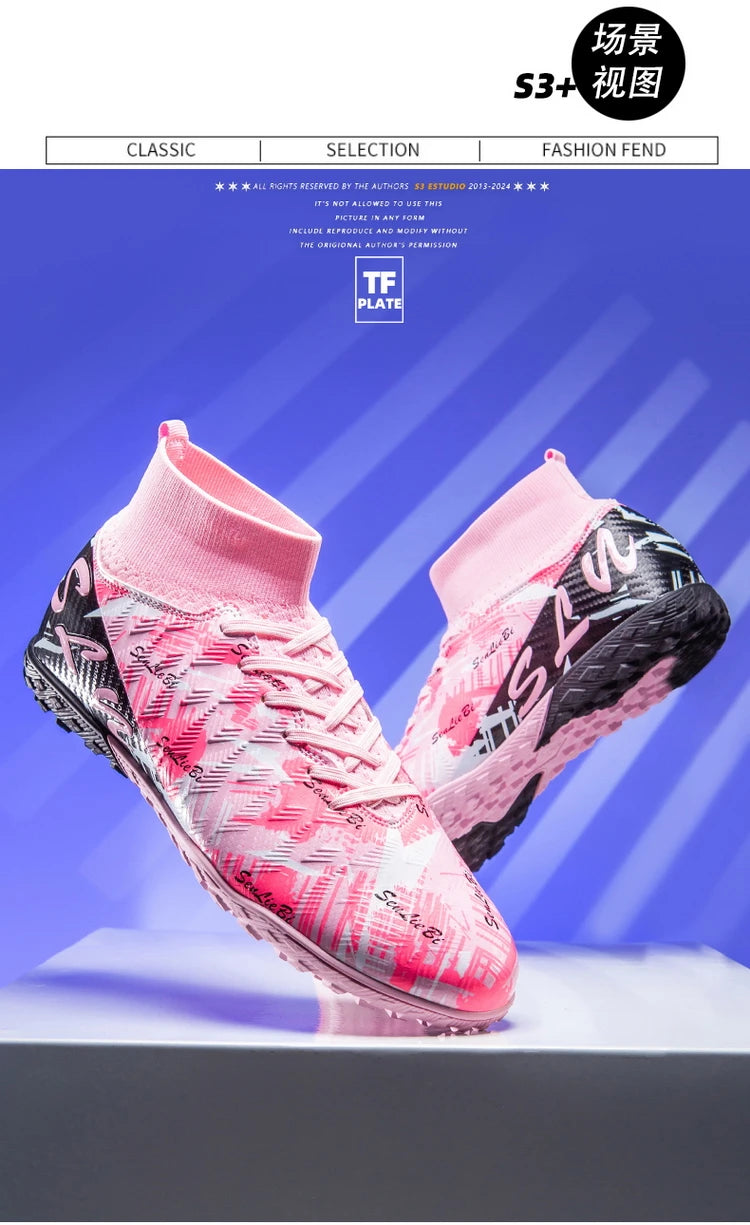 Tamanho 34-46 - Chuteiras de futebol para homem FG/TF, futsal, profissionais, unissexo, infantis, de treino, para exterior, para rapazes, ténis de futebol