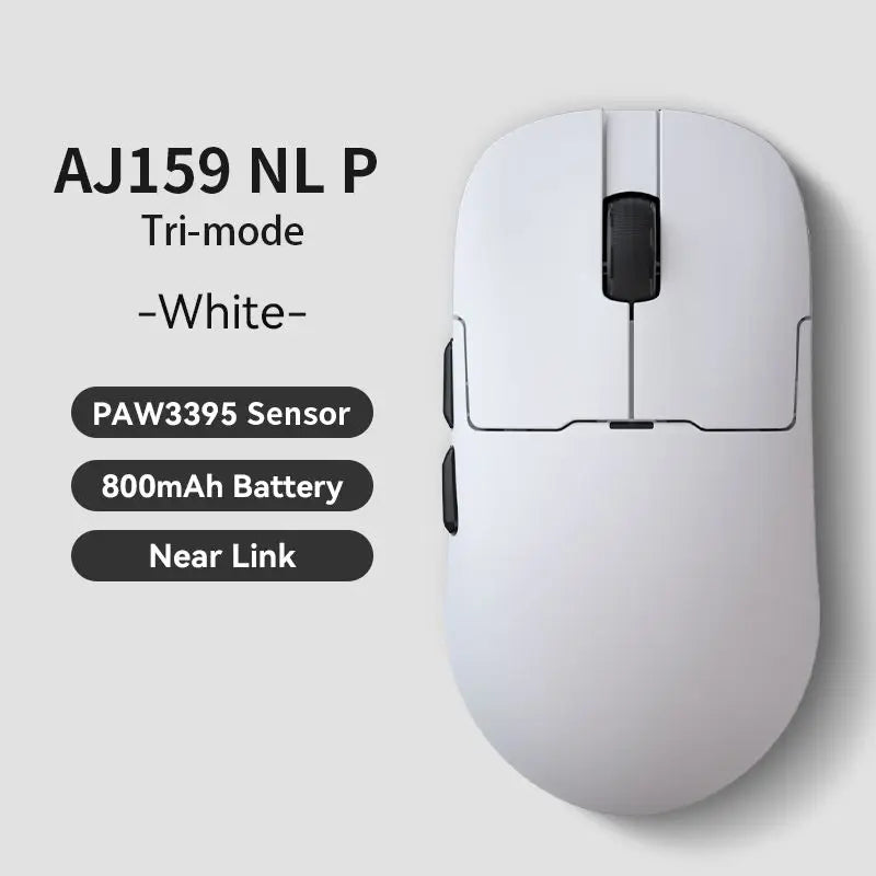 Ratón inalámbrico AJAZZ AJ159 NL 800mAh compatible con juegos y oficina PAW3395 1K Nearlink BT, ratón inalámbrico para portátil, regalo AJAZZ AJ1