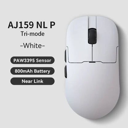 Ratón inalámbrico AJAZZ AJ159 NL 800mAh compatible con juegos y oficina PAW3395 1K Nearlink BT, ratón inalámbrico para portátil, regalo AJAZZ AJ1