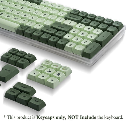 Juego de 125 teclas XDA PBT Matcha Green para teclado mecánico de 61/64/68/75/87/98/104/108 teclas compatible con Cherry/Gateron/Otemu/Kailh