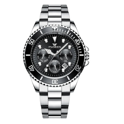 Relógio de quartzo de luxo para homem BINBOND, preciso, com data automática, luminoso, estanque, ideal para desporto, negócios e lazer. Resistente e duradouro.