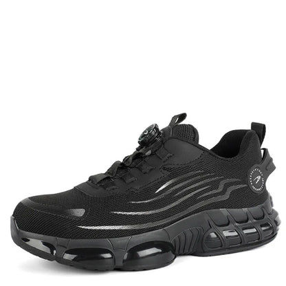 Men Ankle Work Safety Shoes Synthetic Upper Rubber Outsole Anti-Slip Wide Toe Box Anti-impact and Anti-piercing Shoes Men