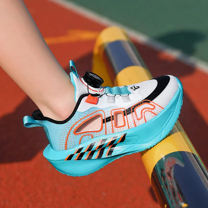 Scarpe da corsa per bambini in mesh comodo, scarpe da tennis ammortizzanti per allenamento outdoor da bambino, nuove scarpe casual traforate e traspiranti