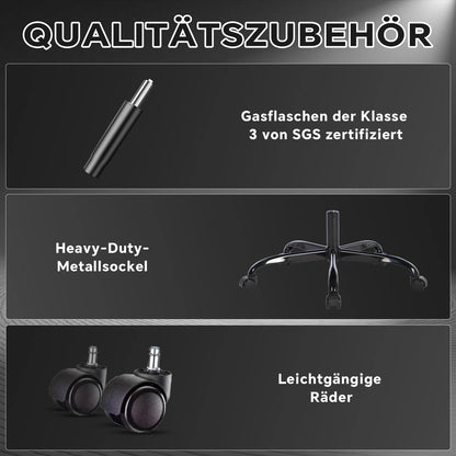 Silla gaming con reposapiés, silla gamer ergonómica con cojín lumbar y reposacabezas, silla gaming ajustable en altura para ordenador