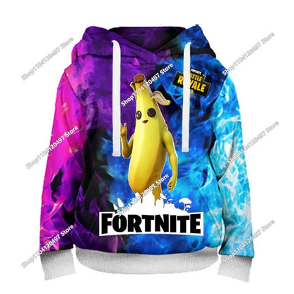 Sudadera con capucha unisex Fortnite 2025 nueva con estampado 3D, abrigo casual, accesorio gaming, cosplay, ropa infantil y regalos