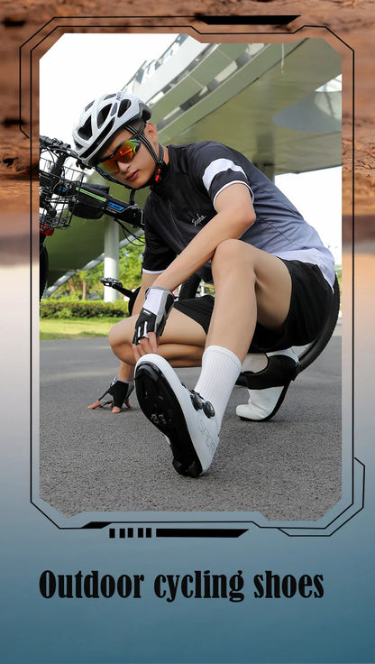 Zapatillas de ciclismo ultraligeras, transpirables y ligeras, con suelas rígidas compatibles con SPD para entrenamiento y competición en bicicleta de carretera y montaña