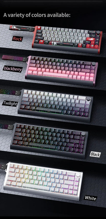 Teclado magnético SKYLOONG GK61/GK68 HE con carcasa de aluminio, 8000hz, RT0.01mm, activación rápida, teclas PBT, retroiluminación RGB y conexión por cable para gaming