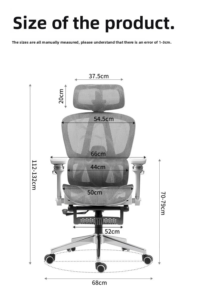 Silla ergonómica minimalista portátil con reposabrazos 10D, silla para ordenador, silla de oficina, silla de estudio, silla gaming, resistente a la gravedad y duradera