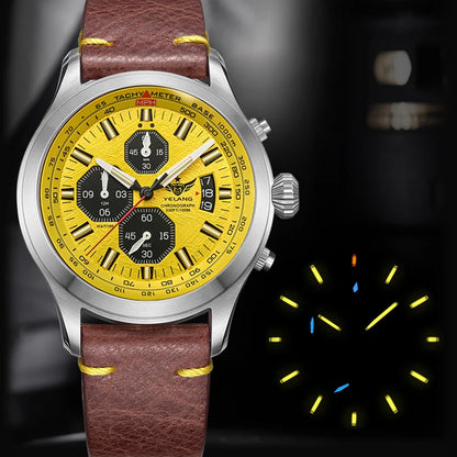 YELANG V1029S Men's Quartz Watch 42mm Japan OS10 Movement T100 Luminous 100M Waterproof Sports Military Style Watches Sapphire